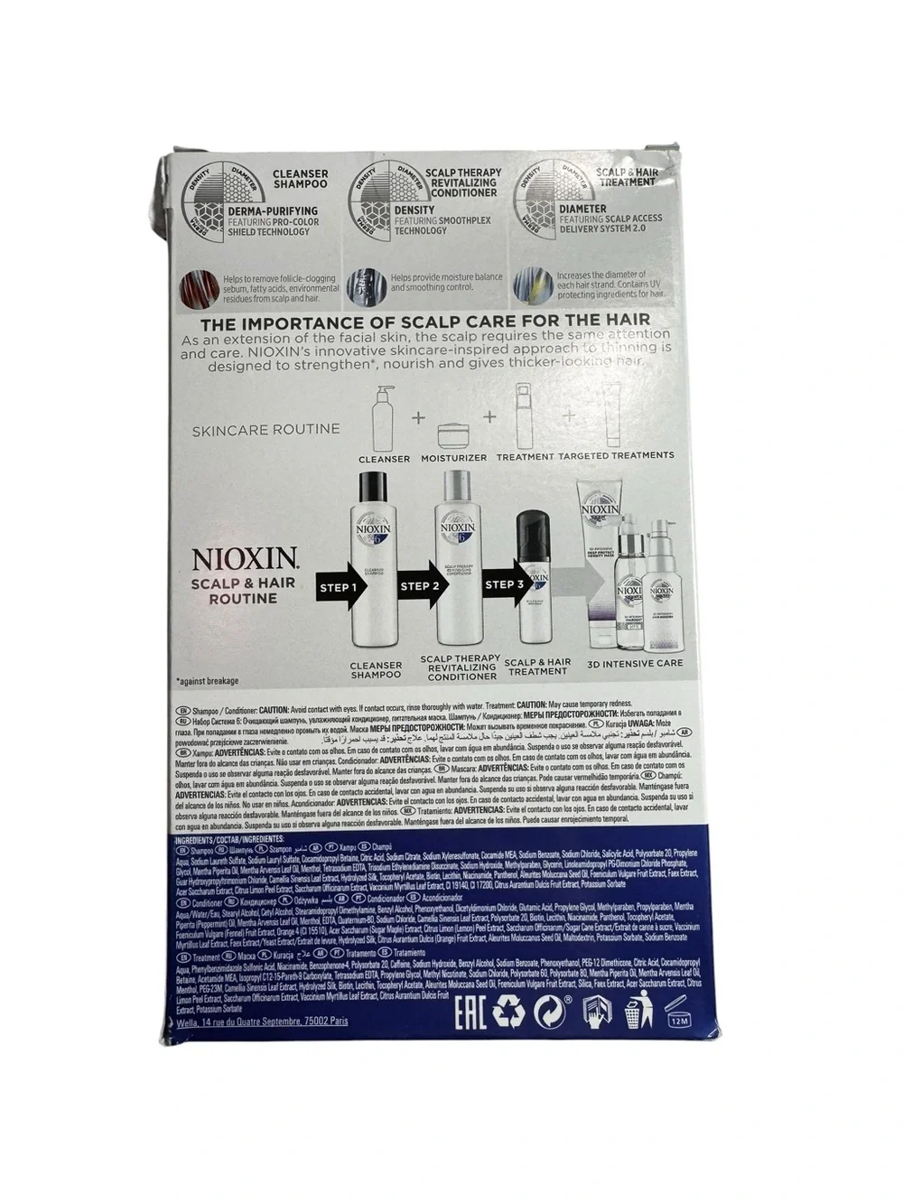 NIOXIN System 6 Hair Care Kit Color Safe Progressed Thinning NEW Sealed